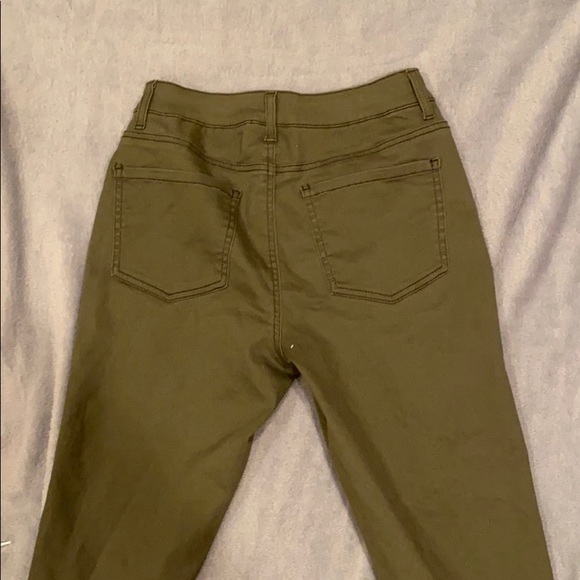 SO high rise army green jeggings - Picture 2 of 4